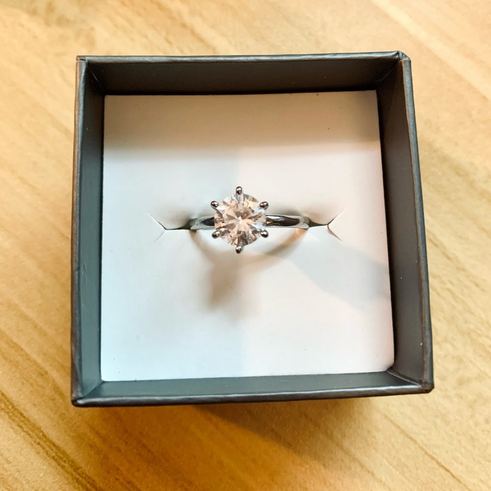 Simulated diamond ring